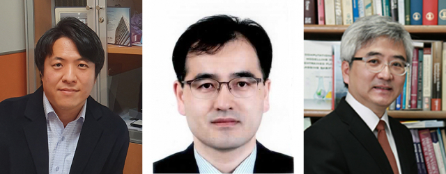 영남대 변정훈 기계공학부 교수, 김종오 약학부 교수, 연세대 황정호 기계공학부 교수(왼쪽부터). 영남대 제공