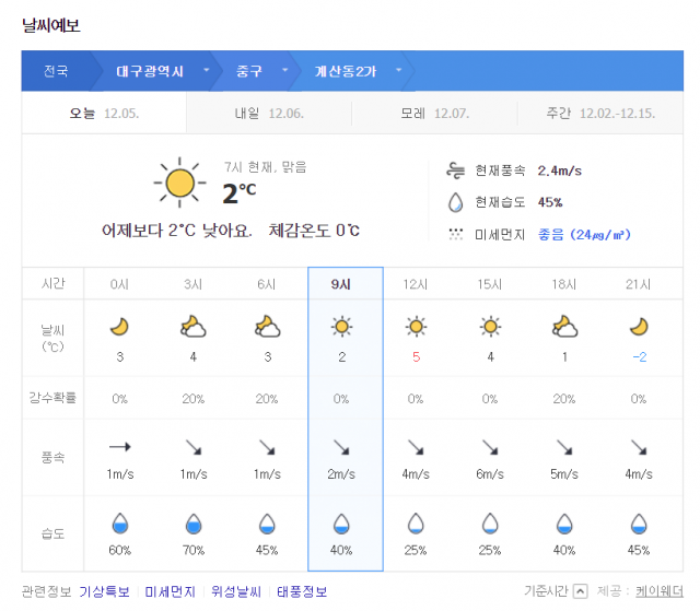 다음 날씨 캡쳐