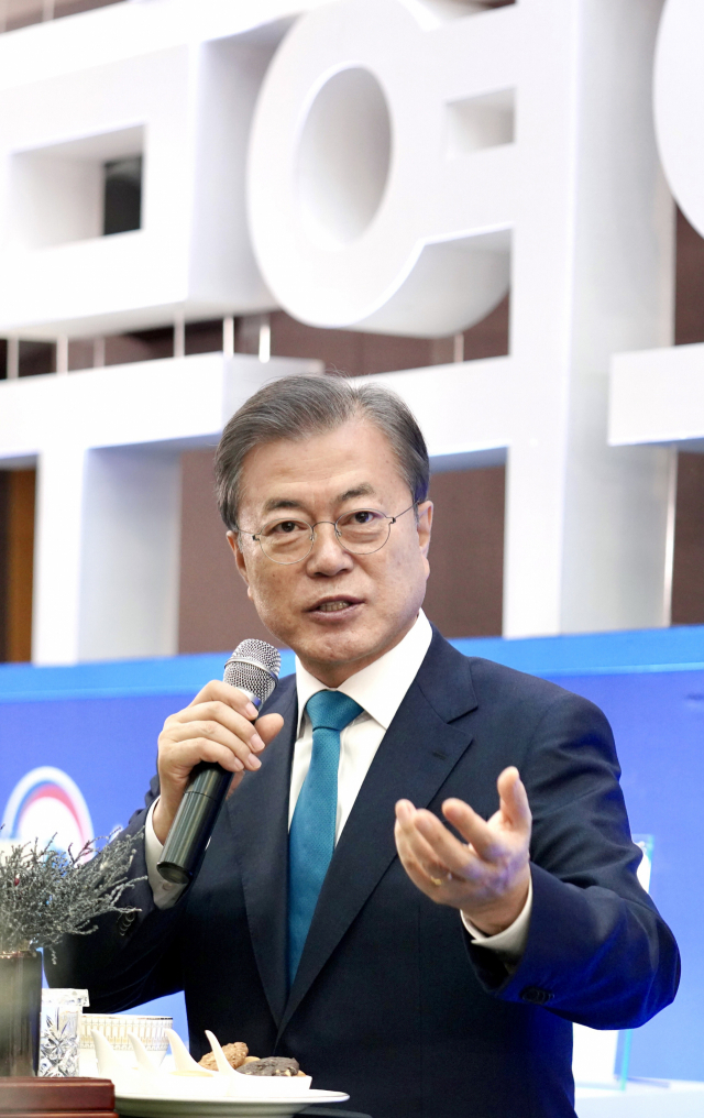 문재인 대통령이 5일 삼성동 코엑스에서 