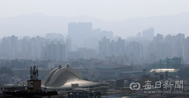 미세먼지로 가득한 대구 도심. 자료사진. 매일신문DB