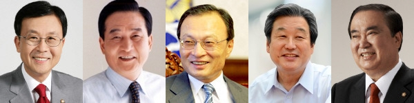 원혜영, 서청원, 이해찬, 김무성, 문희상. 매일신문DB