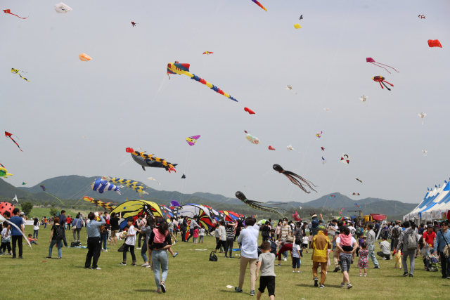 경북 의성군은 매년 5월 어린이날을 전후해 안계면 위천변에서 글로벌 최대 규모의 연 축제인 