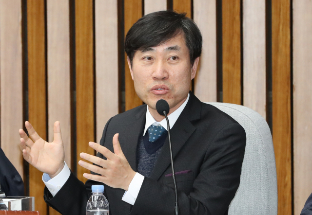 새로운보수당 하태경 창당준비위원장이 19일 오전 서울 여의도 국회에서 열린 창당준비위 비전회의에서 발언하고 있다. 연합뉴스