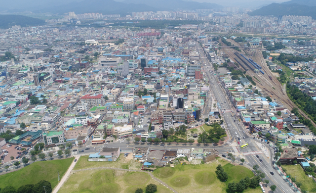 경주시 황오동 도시재생 뉴딜사업 부지 전경. 경주시 제공