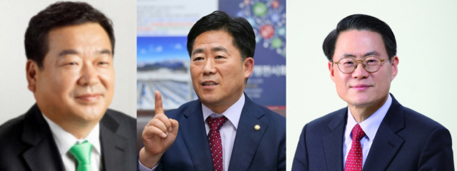 더불어민주당 이승천 동을 지역위원장, 자유한국당 김규환 동을 당협위원장, 김재수 전 농림축산식품부 장관