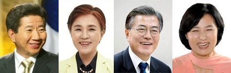 노무현, 강금실, 문재인, 추미애. 매일신문DB