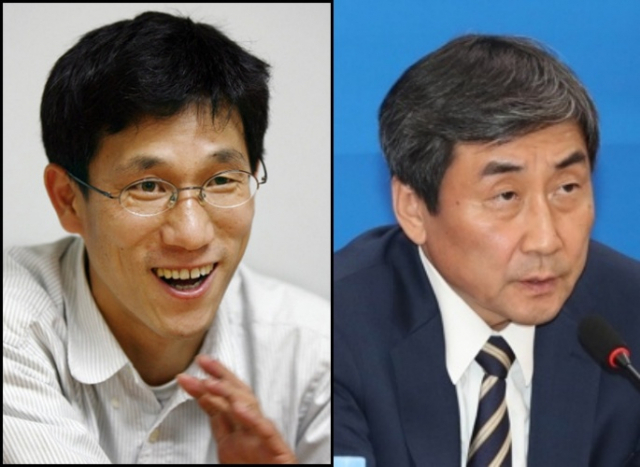 진중권 전 동양대교수(왼쪽)와 이종걸 더불어민주당 의원. 매일신문 DB