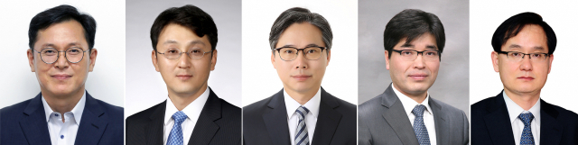 청와대는 6일 비서관 내정 인사를 발표했다. 기획비서관에 오종식 연설기획비서관(왼쪽부터), 국정상황실장에 이진석 정책조정비서관, 신남방·신북방비서관에 박진규 통상비서관, 일자리기획·조정비서관에 이준협 일자리기획비서관, 산업통상비서관에 강성천 산업정책비서관을 내정했다. 연합뉴스