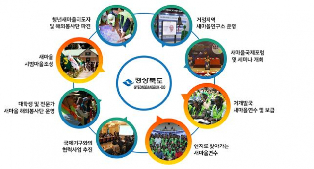 경북도의 새마을운동 세계화 사업들.