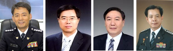 경찰청이 경무관 전보인사를 단행했다. 왼쪽부터 조지호 대구경찰청 1부장, 배봉길 대구경찰청 2부장, 안종익 성서경찰서장, 김희중 경북경찰청 1부장. 매일신문 DB