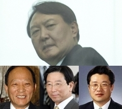 (위)윤석열 검찰총장 (아래) 김각영 전 검찰총장, 김종빈 전 검찰총장, 김준규 전 검찰총장. 매일신문DB