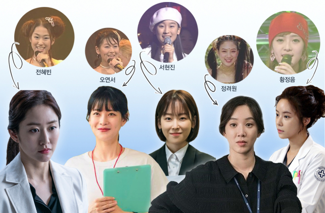 ▲ 걸그룹 출신 여배우 서현진, 오연서, 전혜빈, 정려원, 황정음. 사진_박소현 웹 디자이너.