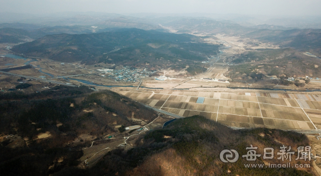 대구경북 통합신공항 공동 후보지인 의성군 비안면 일대의 모습. 우태욱 기자 woo@imaeil.com