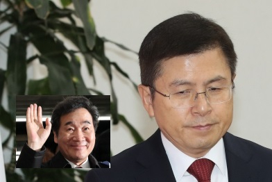 황교안 자유한국당 대표, (왼쪽)이낙연 전 국무총리. 