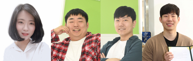 사진은 4년제대 재학 중 영진전문대로 유턴, 일본 기업에 취업이 확정된 김소민, 김명종, 박언채, 서보민 씨(왼쪽부터). 영진전문대 제공