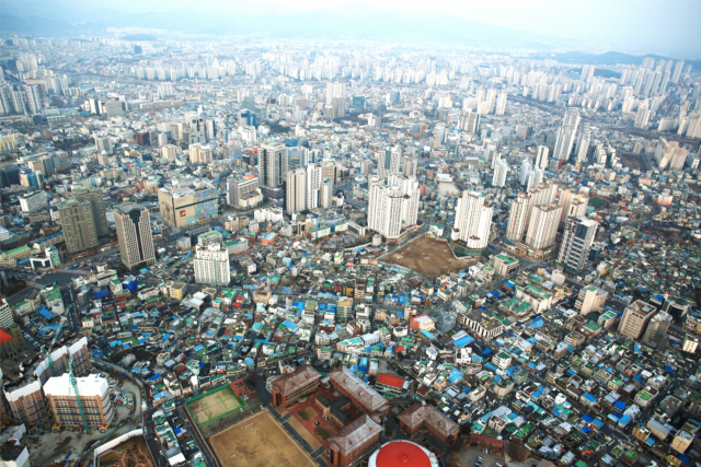반월당 주변 항공사진