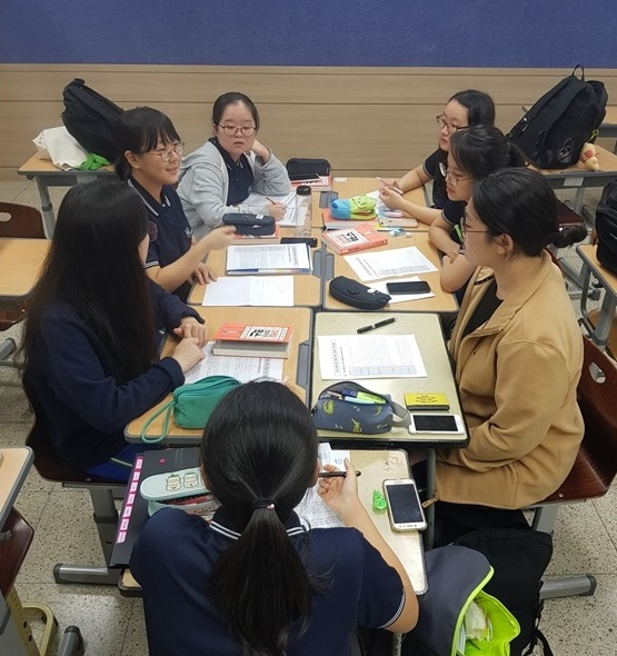정화여고의 창의 융합 수업 모습. 정화여고 제공