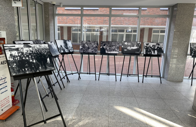 대구2·28기념학생도서관이 2·28민주운동 60주년을 기념해 다양한 행사를 마련한다. 1층 로비에 마련한 기념 전시회 모습. 2·28기념학생도서관 제공