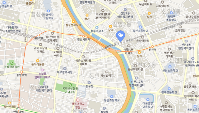 동구 신천동 하나린어린이집 위치. 네이버지도