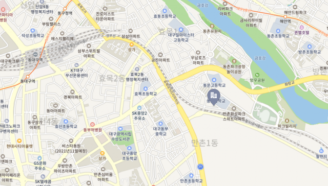 수성구 만촌동 아트필미술학원 위치. 네이버지도