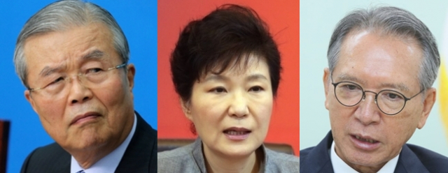 김종인, 박근혜, 김형오. 매일신문DB