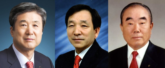 왼쪽부터 이충곤 에스엘 회장, 김상태 PHC 회장, 이재섭 조일알미늄 명예회장