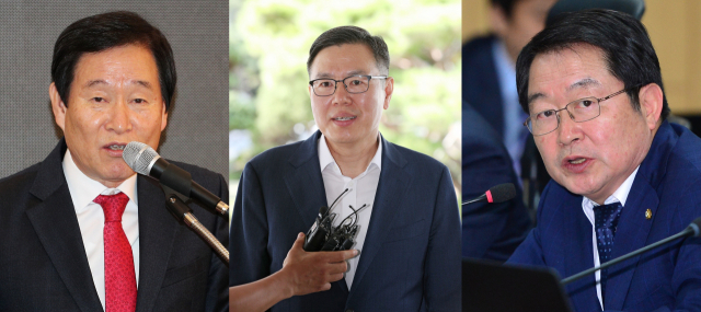 왼쪽부터 곽대훈, 정태옥, 백승주 미래통합당 의원