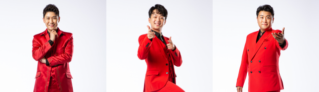 미스터트롯 2, 3, 4위 입상자. 왼쪽부터 2위 영탁, 3위 이찬원, 4위 김호중. TV조선 