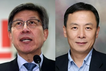 박형준(왼쪽) 전 미래통합당 혁신통합위원장과 신세돈 숙명여대 교수