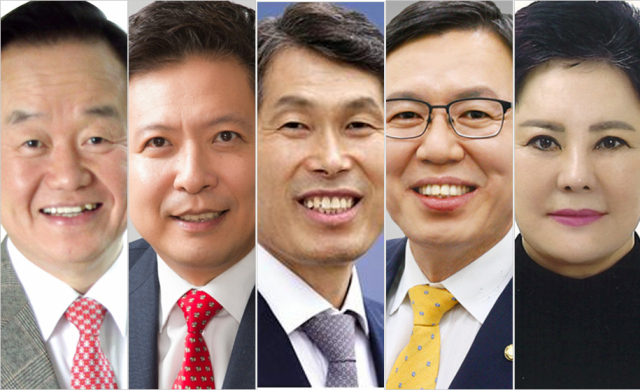 (왼쪽부터)주성영 도건우 이진훈 정태옥 송영선