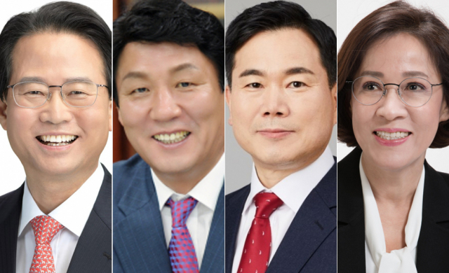 (왼쪽부터)류성걸 강대식 김승수 이인선