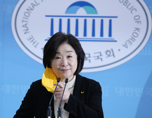 심상정 정의당 상임선대위원장이 29일 오전 서울 여의도 국회 소통관에서 열린 
