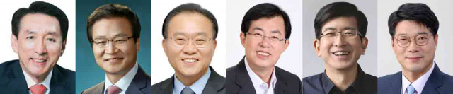 (왼쪽부터) 김석기, 김용판, 윤재옥, 이만희, 이상식, 정우동