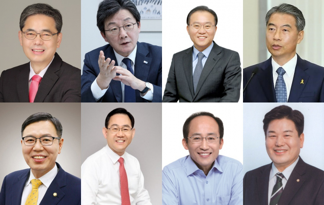 서울 강남4구에 아파트를 보유하고 있는 대구지역 국회의원 8명. 왼쪽 위부터 곽상도, 유승민, 윤재옥, 정종섭, 정태옥, 주호영, 추경호, 홍의락 의원.