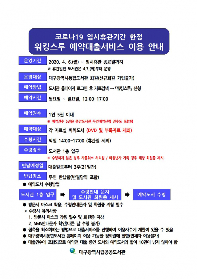 대구시립공공도서관들의 