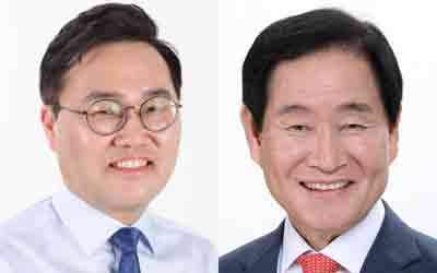 (왼쪽부터) 홍석준, 곽대훈 후보