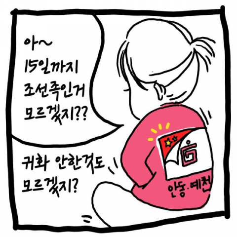 안동·예천 국회의원 후보자 토론회가 끝난 후 미래통합당 김형동 후보 배우자의 국적에 대한 풍자하는 만화가 안동지역 한 인터넷 커뮤니티에 게재됐다. 인터넷 캡처