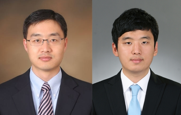 원하는 곳만 찾아 안정적인 약물을 전달하는 바늘형 마이크로 로봇울 개발한 DGIST 로봇공학전공 최홍수(왼쪽) 교수와 이승민 박사. DGIST 제공