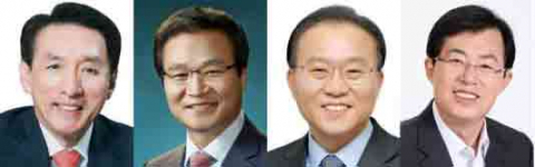 (왼쪽부터) 김석기, 김용판, 윤재옥, 이만희 당선인