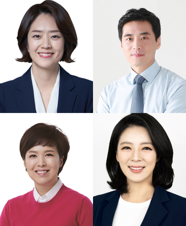21대 국회에 입성하게 된 아나운서 출신 당선자들. 왼쪽 위부터 고민정, 한준호, 김은혜, 배현진 당선인.
