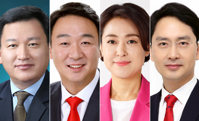 미래통합당 내 40대 기수론으로 주목받고 있는 1970년대 후반 출생 당선자들. 왼쪽부터 김형동, 정희용, 황보승희, 김병욱.