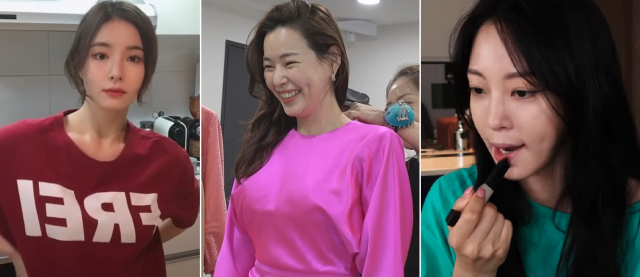 ▲ 배우 신세경, 이하늬, 한예슬 유튜브