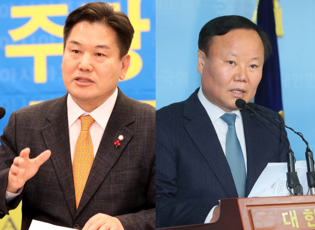 더불어 민주당 홍의락 의원(왼쪽)과 미래통합당 김재원 의원