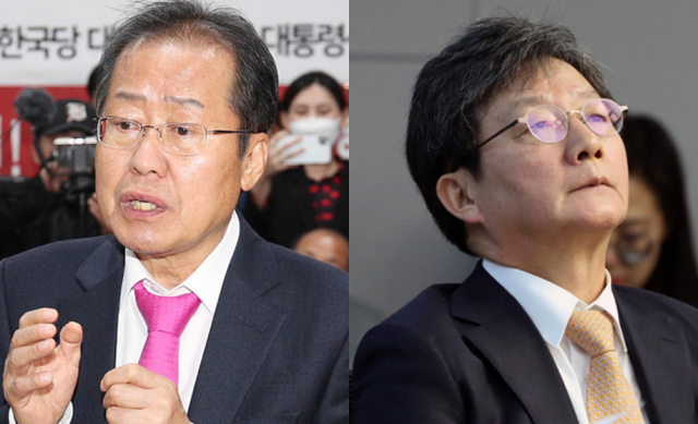 (왼쪽부터)홍준표, 유승민