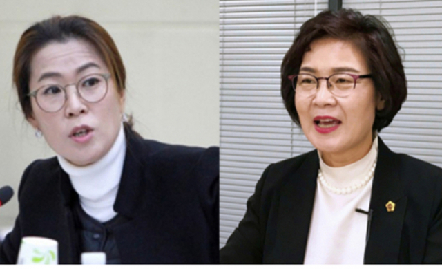 이진련(왼쪽) 더불어민주당 대구시의원, 윤영애 미래통합당 대구시의원. 매일신문 DB