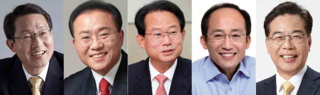 김상훈, 윤재옥, 류성걸, 추경호, 송언석 당선인. (사진 왼쪽부터)