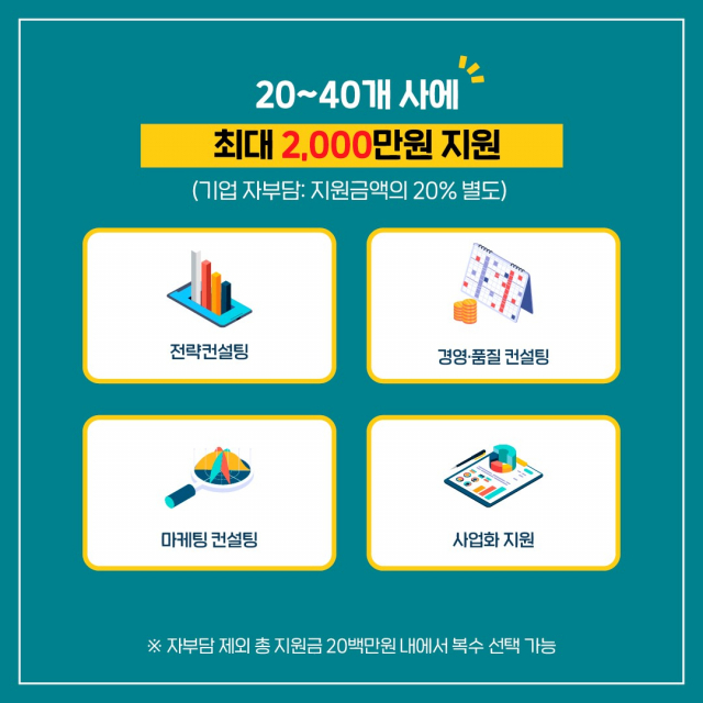 구미 임수동의 경상북도경제진흥원은 코로나19 피해를 입은 경북도 내 중소기업에게 종합컨설팅을 지원한다. 종합컨설팅 지원 안내도. 경북경제진흥원 제공
