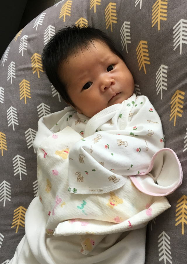 임은지(32)·황재원(35) 부부 셋째 딸 하민이(3.2kg) 4월 17일 출생