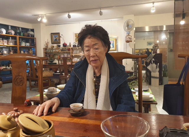 일본군 위안부 피해자 이용수(92) 할머니가 21일 오후 대구 시내 모처에서 연합뉴스와 만나 최근 심경에 대해 밝히고 있다. 연합뉴스