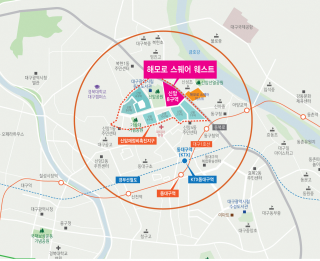 동대구 해모로 스퀘어 웨스트 약도